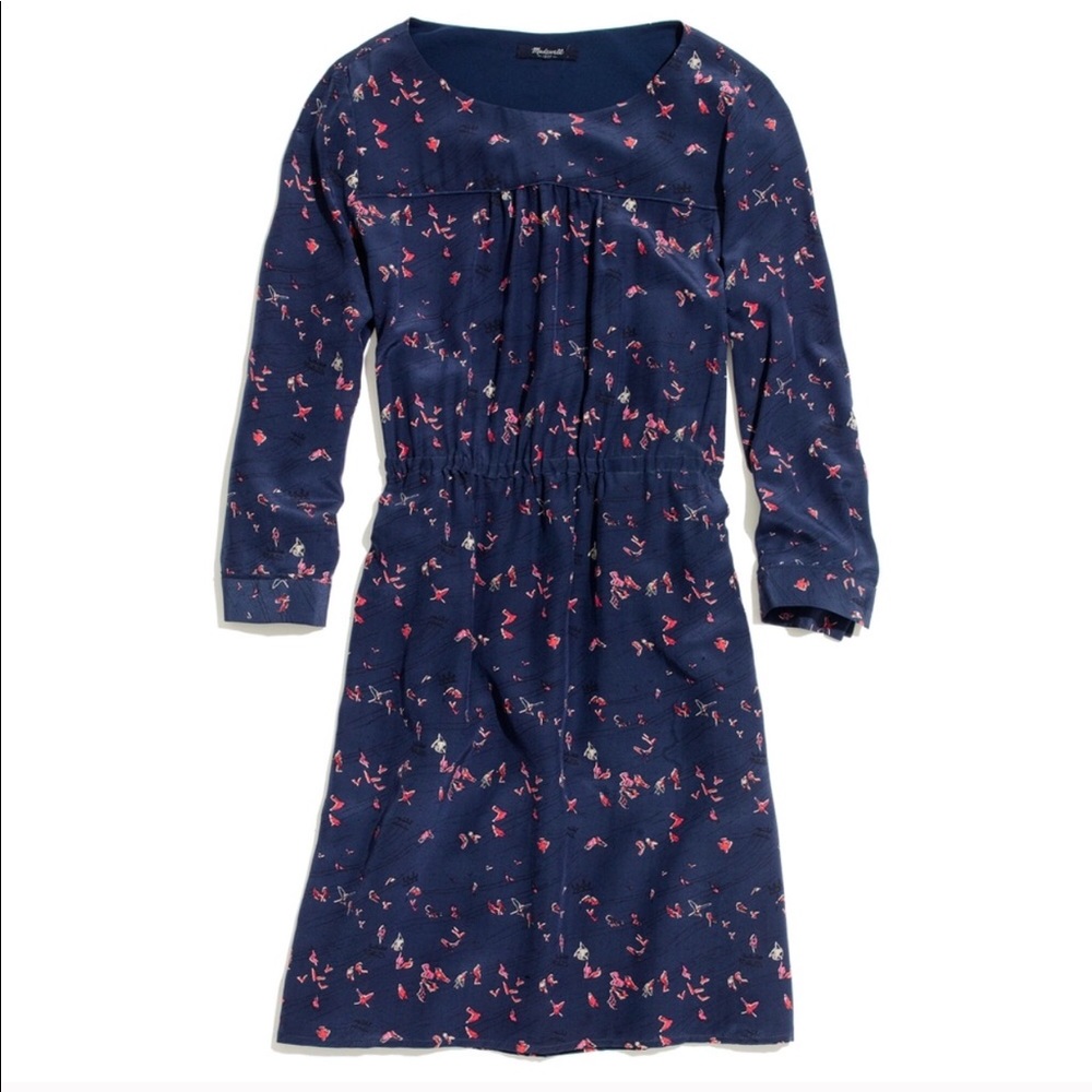 Madewell Silk Daydress in Birdslife
